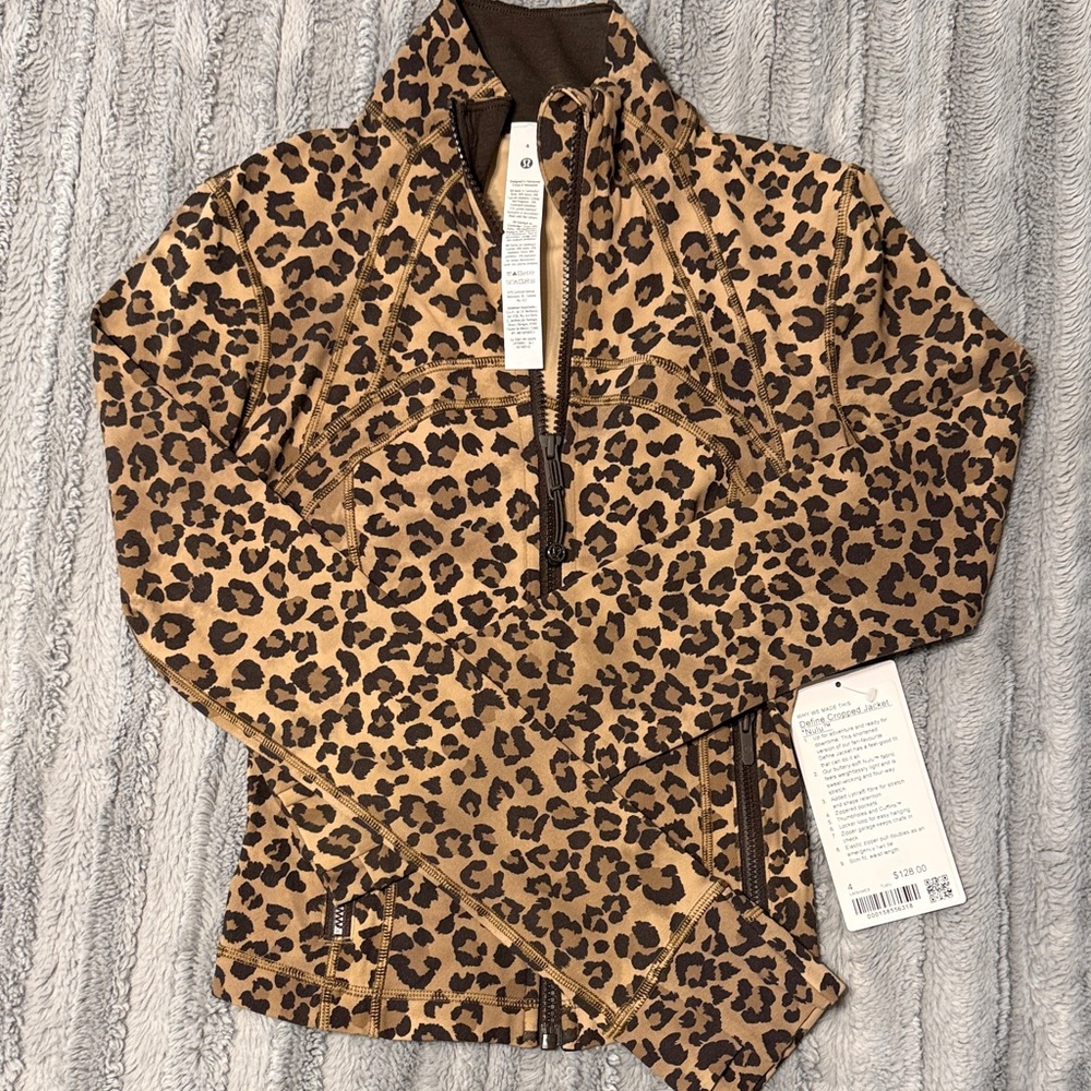 lululemon athletica Leopard Print Jacket in Tan and Dark Brown